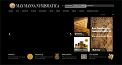 Desktop Screenshot of maxmannanumismatica.com